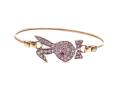 9ct Yellow Gold CZ Playboy Bangle