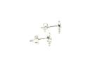 Silver Skull & Crossbone Earrings 6x8mm