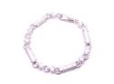 Silver Handmade Fancy Bar Bracelet 7.5 Inch