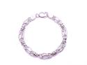 Silver Fancy Link Bracelet 7.5 Inch