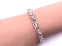 Silver Fancy Link Bracelet 7.5 Inch