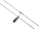 9ct Emerald & Diamond Pendant & Chain