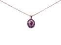 9ct Yellow Gold Ruby & Diamond Pendant