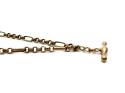 9ct Yellow Gold T-Bar Figaro Chain