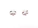 Silver Clover Stud Earrings 10x9mm