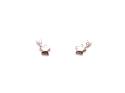 Silver & Rose Gold Plating Shooting Star Earrings