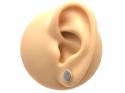 Silver Marquise Shaped Stud Earrings 9mm