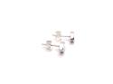 Silver Marquise Shaped Stud Earrings 9mm