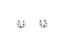 Silver Horseshoe Stud Earrings