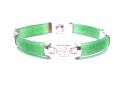 Silver and Jade Bar Bracelet 7 inch