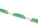 Silver and Jade Bar Bracelet 7 inch