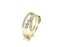 9ct Yellow Gold Diamond Fancy Crossover Ring