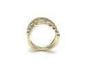 9ct Yellow Gold Diamond Fancy Crossover Ring