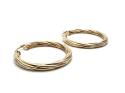 9ct Yellow Gold Twisted Hoop Earrings