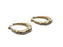 9ct Two Colour Gold Fancy Hoop Earrings