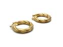 9ct Yellow Gold Fancy Hoop Earrings