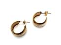 9ct Yellow Gold Half Hoop Earrings