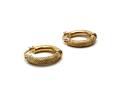 9ct Yellow Gold Patterned Hoop Earrings