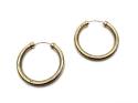 9ct Yellow Gold Patterned Hoop Earrings