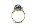 9ct Blue Topaz & Diamond Ring