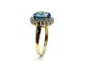 9ct Blue Topaz & Diamond Ring