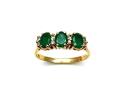 18ct Yellow Gold Emerald & Diamond Ring