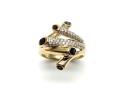 9ct Yellow Gold Sapphire & Diamond Fancy Ring