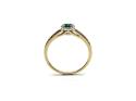 9ct Yellow Gold Emerald & Diamond Halo Ring