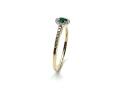 9ct Yellow Gold Emerald & Diamond Halo Ring