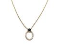 9ct Yellow Gold Sapphire & Diamond Necklace