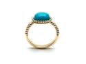 9ct Yellow Gold Turquoise Solitaire Ring