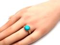 9ct Yellow Gold Turquoise Solitaire Ring