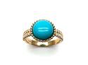 9ct Yellow Gold Turquoise Solitaire Ring