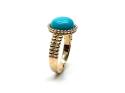 9ct Yellow Gold Turquoise Solitaire Ring