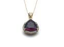 18ct Rhodolite Garnet & Diamond Necklet