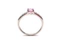 9ct White Gold Pink C.Z Solitaire Ring