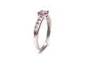 9ct White Gold Pink C.Z Solitaire Ring