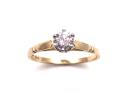 14ct C.Z Solitaire Ring