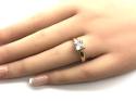 9ct Yellow Gold C.Z Solitaire Ring