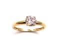 18ct Yellow Gold C.Z Solitaire Ring