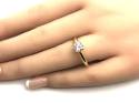 18ct Yellow Gold C.Z Solitaire Ring