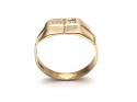 9ct Yellow Gold Diamond Signet Ring