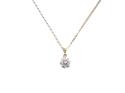 9ct Diamond Cluster Pendant & Chain