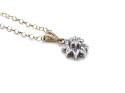 9ct Diamond Cluster Pendant & Chain