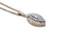 9ct Diamond Cluster Pendant & Chain