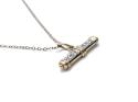 9ct Diamond T-Bar Pendant & Chain