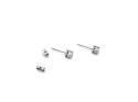 9ct White Gold Diamond Stud Earrings