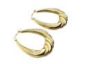 9ct Yellow Gold Oval Hoop Earrings