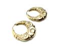 9ct Yellow Gold Patterned Hoop Earrings