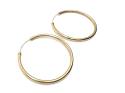 9ct Yellow Gold Plain Hoop Earrings